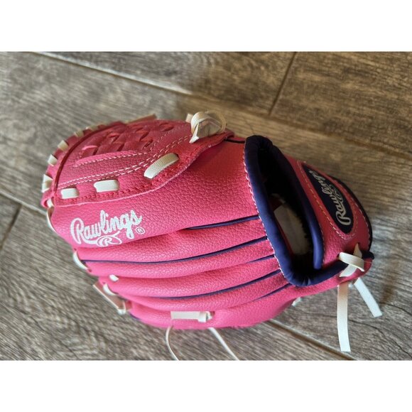 Rawlings Player Series PL90PPW 9 Inch Tee Ball Glove Pink Right Hand Throw RHT - Picture 1 of 7